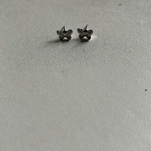 Sliver butterfly earrings